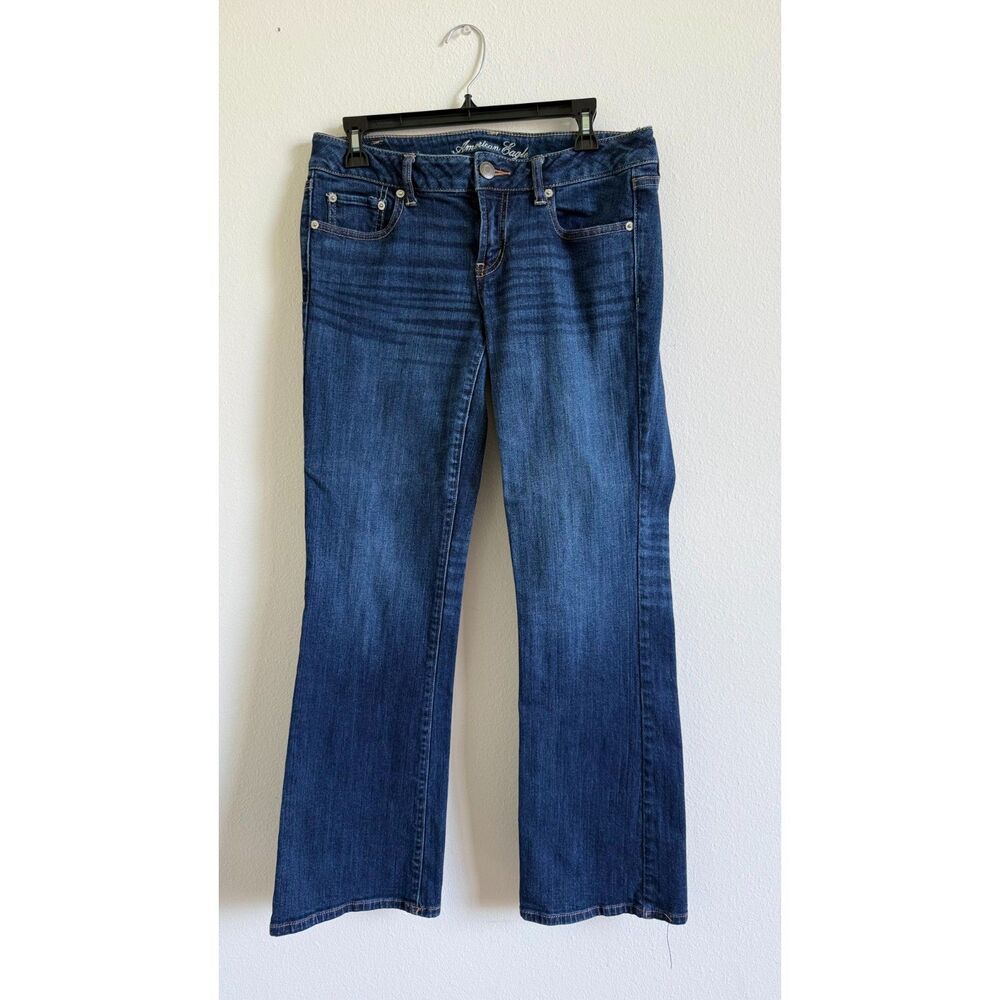 American Eagle Womens 10 Favorite Boyfriend Jeans Stretch Medium Wash Denim